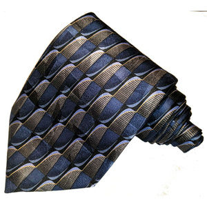 Facets blue/grey tie